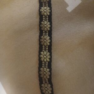 Black and Gold Floral Trim